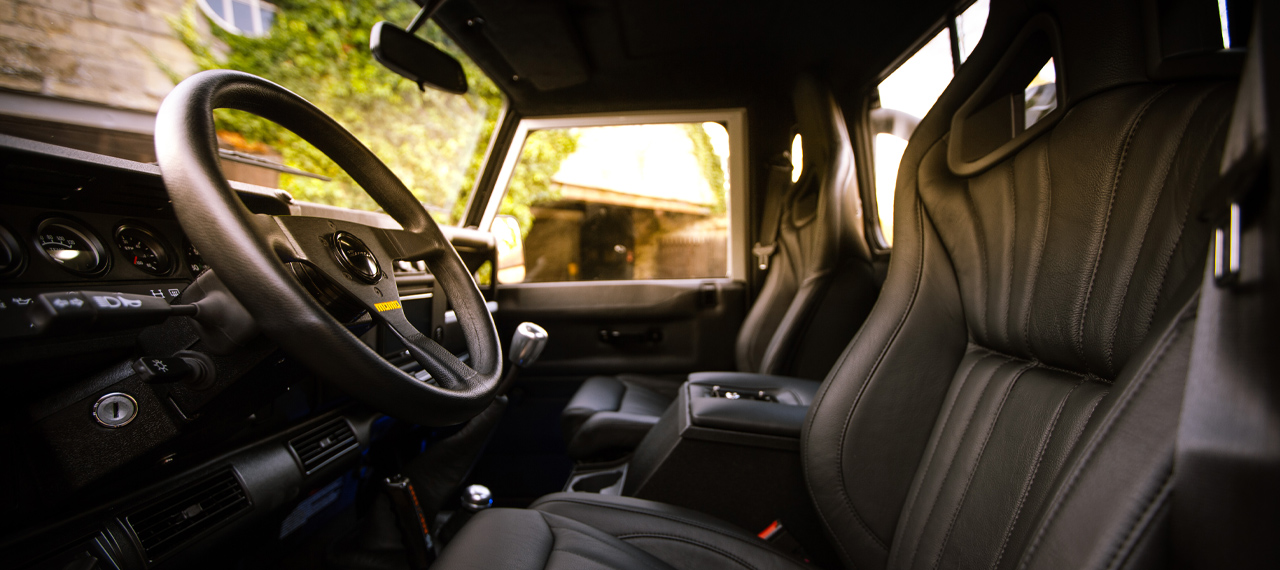 Single cab pick-up interior with momo steering wheel