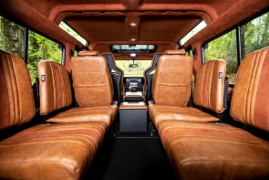Arkonik Venture Land Rover Defender rear load area with seats down