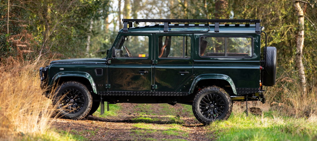 Side view of Arkonik Defender in the forest