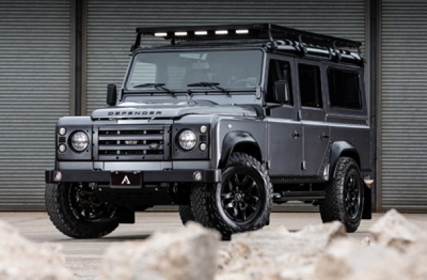 Front view of a Corris Grey Defender 110 by Arkonik