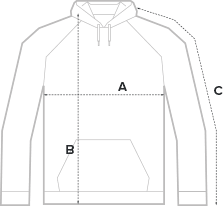 Hoodies size guide