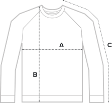 Sweatshirt size guide